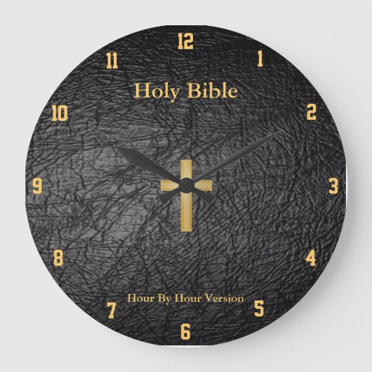Holy Bible Wall Clock Große Wanduhr (Vorderseite)