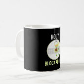 Holy Blockamole Funny Volleyball Block Avocado n Kaffeetasse (Vorderseite Links)
