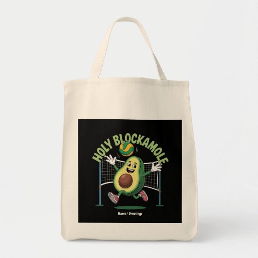 Holy Blockamole Niedlich Funny Volleyball Avocado Tragetasche (Vorne)