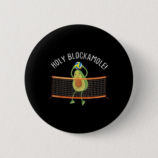 Holy Blockamole Volleyball Niedlich Spaß Button (Vorderseite)