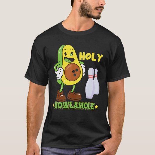 Holy Bowlamole Avocado Guacamole Bowling Bowler T-Shirt (Vorderseite)