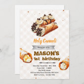 Holy Cannoli birthday party invitation Einladung (Vorne/Hinten)