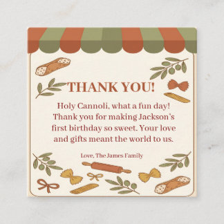 Holy Cannoli! First Birthday Begleitkarte