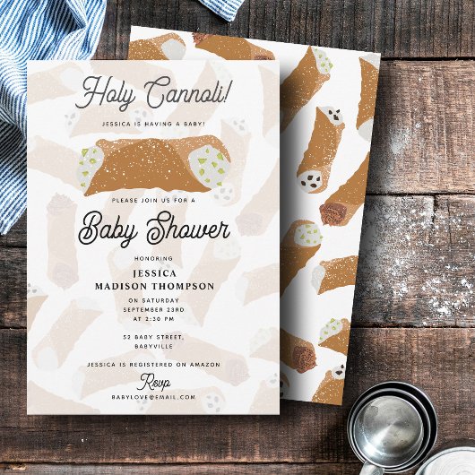 Holy Cannoli Funny Italian Baby Shower Einladung