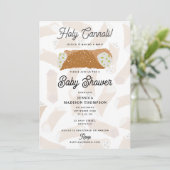Holy Cannoli Funny Italian Baby Shower Einladung (Stehend Vorderseite)