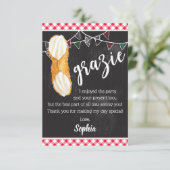 Holy Cannoli - Thank You Note Italian Birthday Dankeskarte (Stehend Vorderseite)