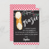 Holy Cannoli - Thank You Note Italian Birthday Dankeskarte (Vorne/Hinten)