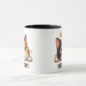 Holy Cat - Calico Angel Cat mit Halo Funny Mug Tasse (Zentrum)