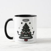 Holy Chrismaroly Mug Cute Floating Christmas Tree Tasse (Links)