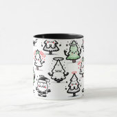 Holy Chrismaroly Pattern – Funny Christmas Trees Tasse (Zentrum)