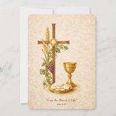 Holy Communion Eucharist Chalice Invitation Einladung (Vorderseite)