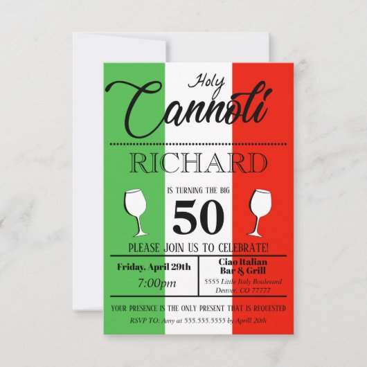 Holy Connoli Birthday Invite Einladung (Vorderseite)