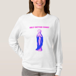 Holy Cotton Candy Vierge Marie Rose et Bleue T-Shirt