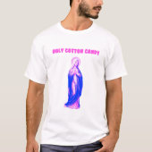 Holy Cotton Candy Vierge Marie Rose et Bleue T-Shirt (Vorderseite)