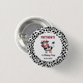 Holy Cow! 1st Birthday | Animal First Birthday  Button (Vorne & Hinten)
