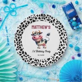 Holy Cow! 1st Birthday | Animal First Birthday  Pappteller