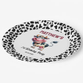 Holy Cow! 1st Birthday | Animal First Birthday  Pappteller (Schrägansicht)