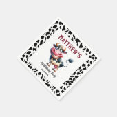 Holy Cow! 1st Birthday | Animal First Birthday  Serviette (Ecke)