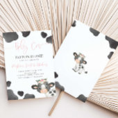 Holy Cow 1st Birthday, Girl Floral Cow B'day Party Einladung
