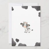 Holy Cow 1st Birthday, Girl Floral Cow B'day Party Einladung (Rückseite)
