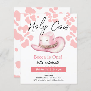 Holy Cow 1st Cowgirl Hat Birthday Girl