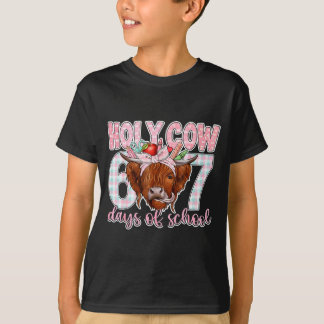 Holy Cow 67 Days Of School Teacher Six Seven Meme T-Shirt
