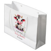 Holy Cow Baby Dusche Minimalistische Mädchendusche Große Geschenktüte (Vorderseite Schrägansicht)