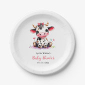 Holy Cow Baby Dusche Minimalistische Mädchendusche Pappteller (Vorderseite)