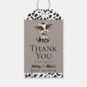 Holy Cow Baby Dusche Vielen Dank Geschenkanhänger (Vorderseite)