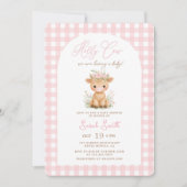 Holy Cow Baby Shower Girl Einladung (Vorderseite)