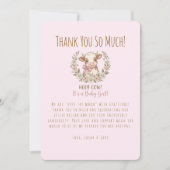 Holy Cow Baby Shower Pink Farmhouse Dankeskarte (Vorderseite)