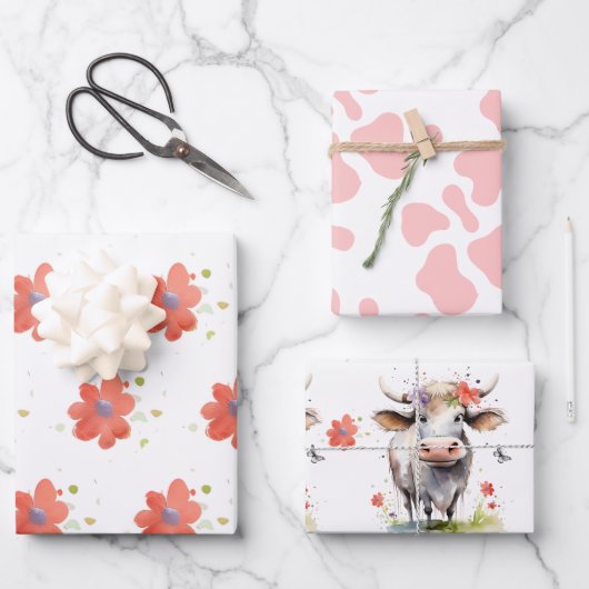 Holy Cow Birthday Girl Geschenkpapier Set (Vorderseite)