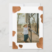 Holy Cow Birthday Invitation, Brown Cow Print Einladung (Rückseite)