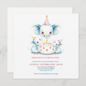 Holy Cow Boho Greenerity Highland Cow 1st Birthday Dankeskarte (Vorne/Hinten)