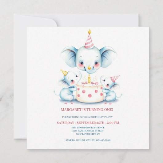 Holy Cow Boho Greenerity Highland Cow 1st Birthday Dankeskarte (Vorderseite)