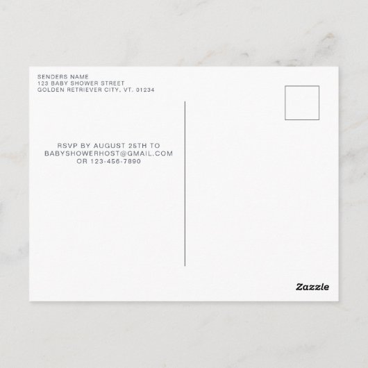 Holy Cow Boho Greenerity Highland Cow Baby Shower Postkarte (Rückseite)