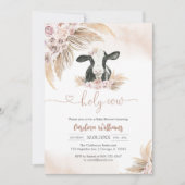 Holy Cow Floral Baby Shower Invitation Einladung (Vorderseite)