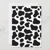 Holy Cow Funny Black White 40th Birthday Einladung (Rückseite)