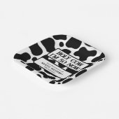 Holy Cow Funny Black White 50th Birthday Pappteller (Gewinkelt)