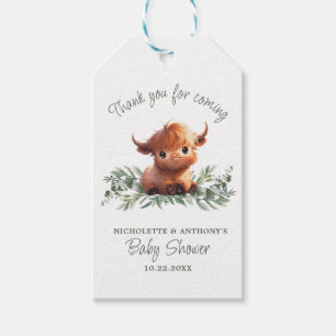 HOLY COW HIGHLAND MODERN COUPLES BABY SHOWER GESCHENKANHÄNGER