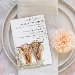 Holy Cow Highland Wedding  Einladung<br><div class="desc">This design may be personalized in the area provided by changing the photo and/or text. Or it can be customized by clicking Personalize this Template and then choosing the click to customize further option and delete or change the color of the background, add text, change the text color or style,...</div>