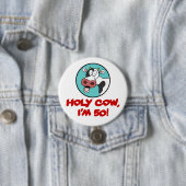 Holy Cow I'm 50 Cow Cartoon Button (Beispiel)