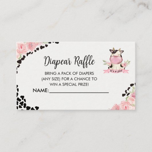 Holy Cow It's a Girl Cute Cow Baby shower Begleitkarte (Vorderseite)