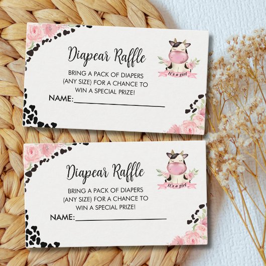 Holy Cow It's a Girl Cute Cow Baby shower Begleitkarte