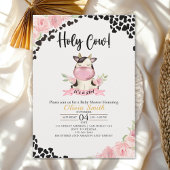 Holy Cow It's a Girl Cute Cow Baby shower Einladung