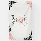 Holy Cow It's a Girl Cute Cow  Banner (Vertikal)