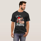 Holy Cow It's Christmas Santa Hat Bauble For Farme T-Shirt (Vorne ganz)