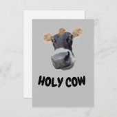 HOLY COW, Kuh Gesicht Danke Karte (Vorne/Hinten)