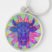 Holy Cow Mandala Design Schlüsselanhänger (Vorne)