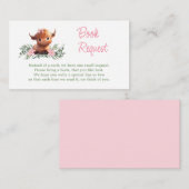 HOLY COW MODERN PINK BABY SHOWER BUCH ANFRAGE BEGLEITKARTE (Vorne/Hinten)